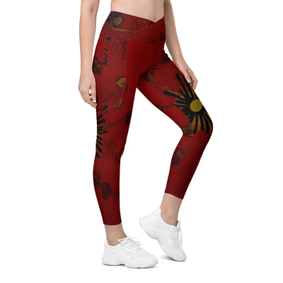 BarbaraJane Crossover leggings with pockets