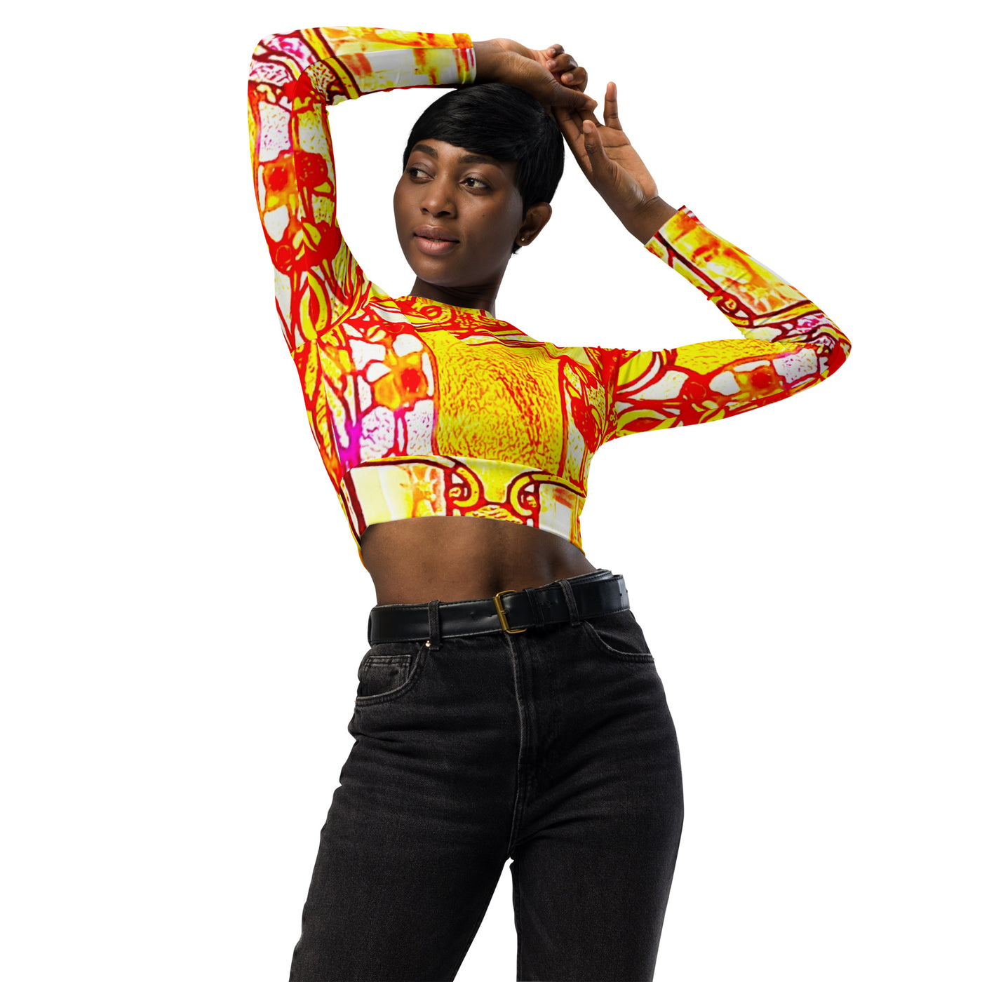 CheyenneeMagicWarrior Recycled long-sleeve crop top