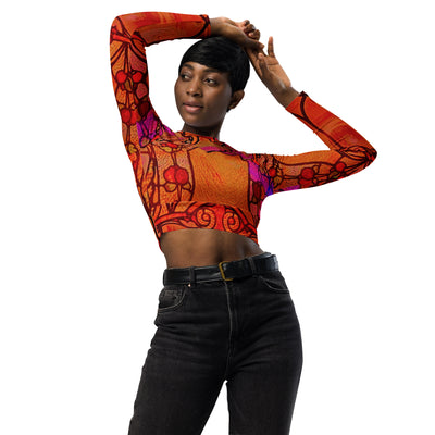 CheyenneeMagicWarrior Recycled long-sleeve crop top