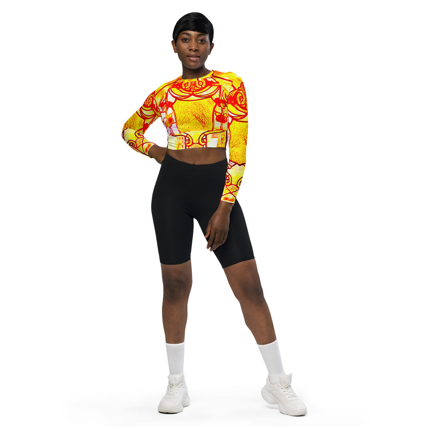 CheyenneeMagicWarrior Recycled long-sleeve crop top