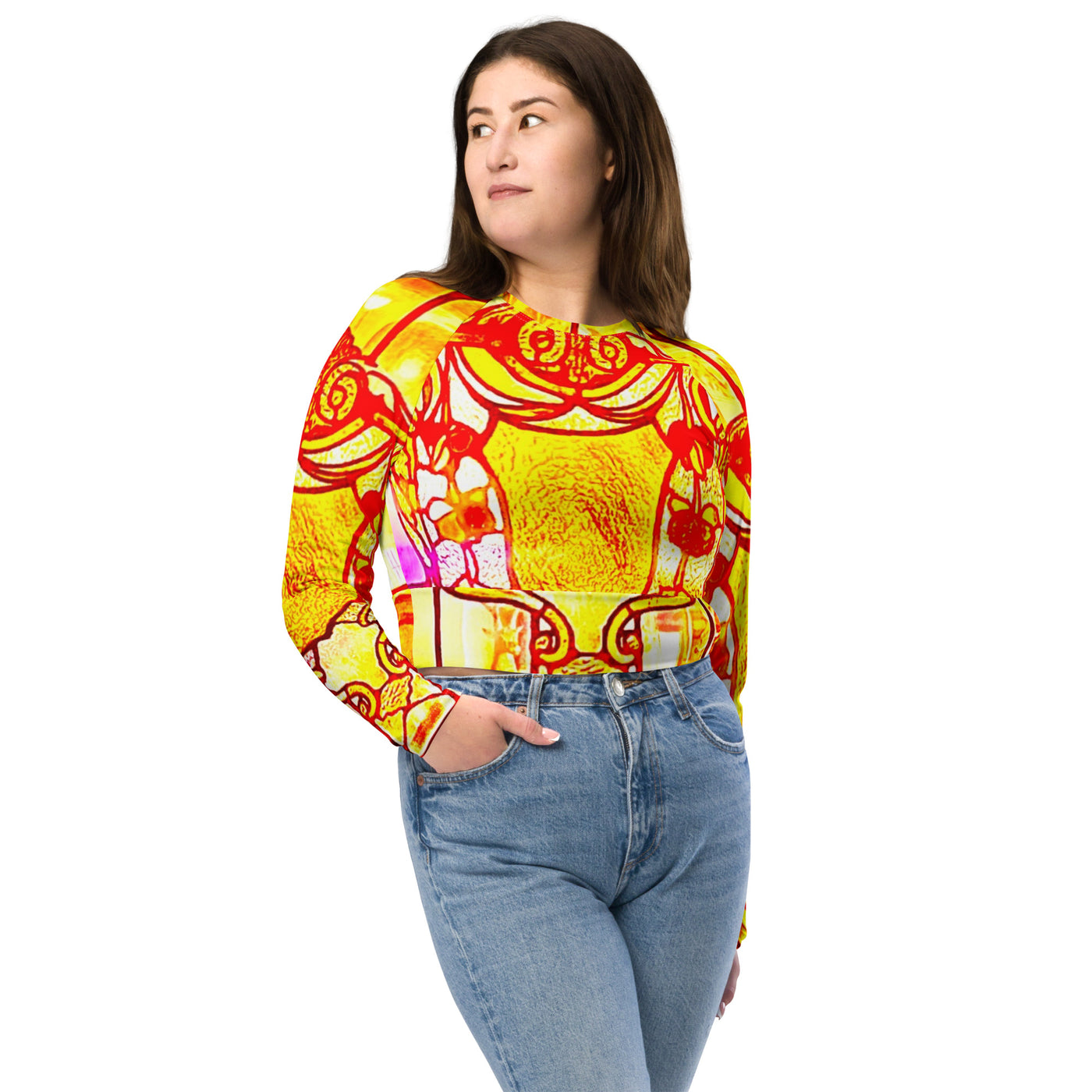 CheyenneeMagicWarrior Recycled long-sleeve crop top