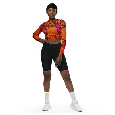 CheyenneeMagicWarrior Recycled long-sleeve crop top